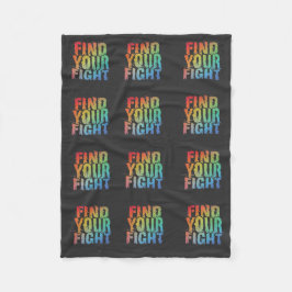 Cobertor De Velo Motivational Find Your Fight Quote Art