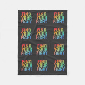 Cobertor De Velo Motivational Find Your Fight Quote Art