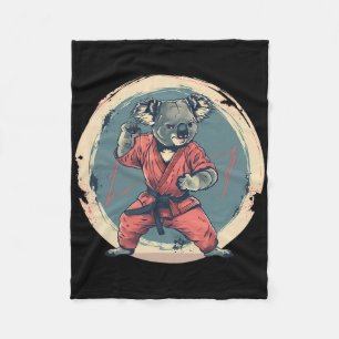 Cobertor De Velo Motivo de Coala de Caratê Taekwondo Jiu-jitsu Mma