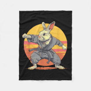 Cobertor De Velo Motivo de Coelho de Caratê Taekwondo Jiu-Jitsu MMA