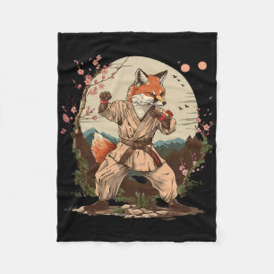 Cobertor De Velo Motivo de Raposa de Caratê Taekwondo Jiu-jitsu Mma