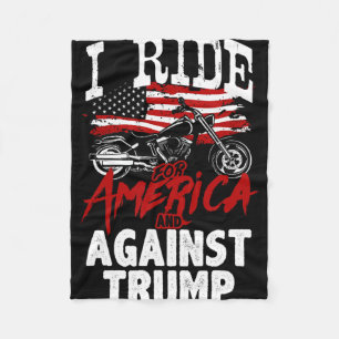 Cobertor De Velo Motoqueiro Anti Trump Pró Democracia Resistir Cont