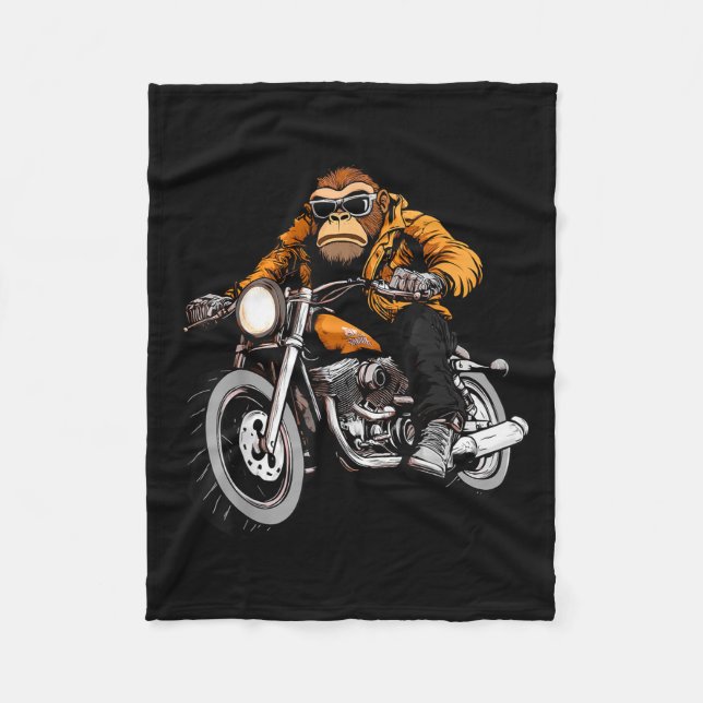 Cobertor De Velo Motorcycle Monkeys  (Frente)