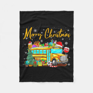 Cobertor De Velo Motorista de Ônibus Escolar Chapéu do Papai Noel Á