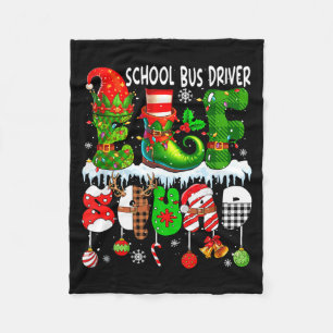 Cobertor De Velo Motorista de Ônibus Escolar Elfo Esquadrão Natal C