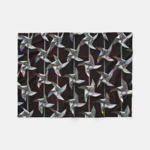 Cobertor De Velo Movimento iridescente prateado