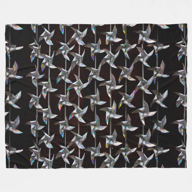 Cobertor De Velo Movimento iridescente prateado (Frente (Horizontal))