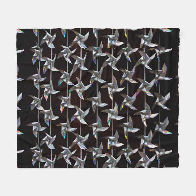 Cobertor De Velo Movimento iridescente prateado (Frente (Horizontal))