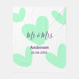 Cobertor De Velo Mr & Mrs add family name date year wedding favor 