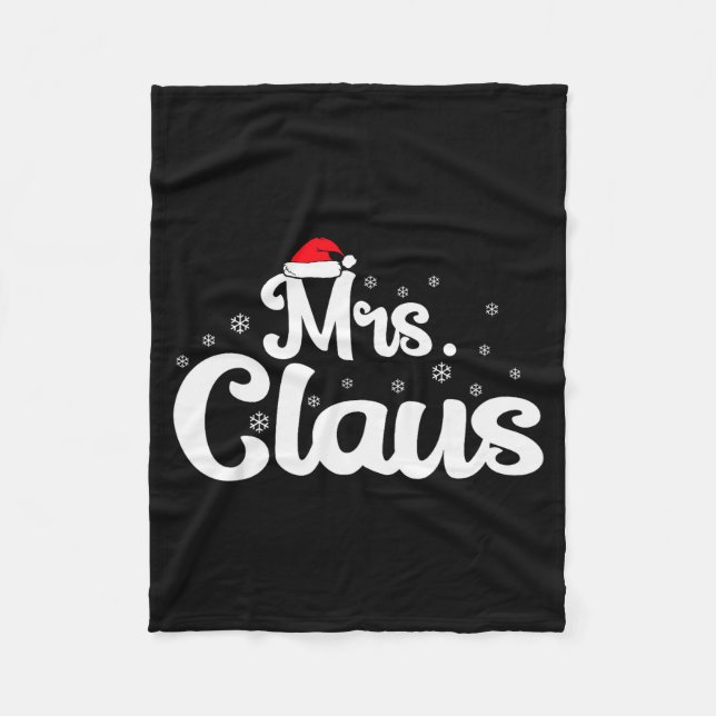 Cobertor De Velo Mrs Claus Christmas Family Matching Pajama  (Frente)