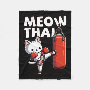 Cobertor De Velo Muay Thai Cat Meow Tailandês