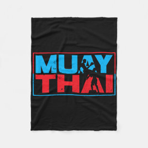Cobertor De Velo Muay Thai Fighter Boxando Artes Marciais Hob