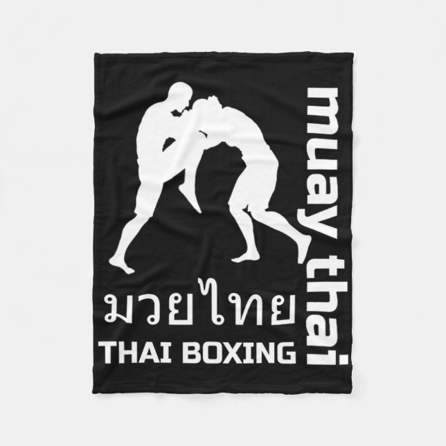 Cobertor De Velo Muay Thai Kickboxing Fighter Mixed Martial Arts  (Frente)