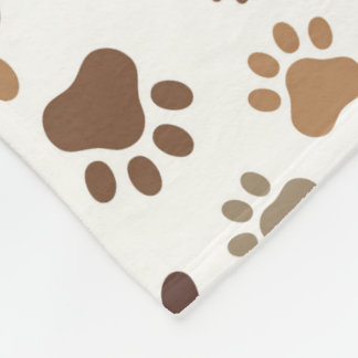Cobertor De Velo Muddy Paw Prints Fleece Blanket