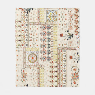 Cobertor De Velo Mughal Floral Paisley: Elegância Digital Étnica.