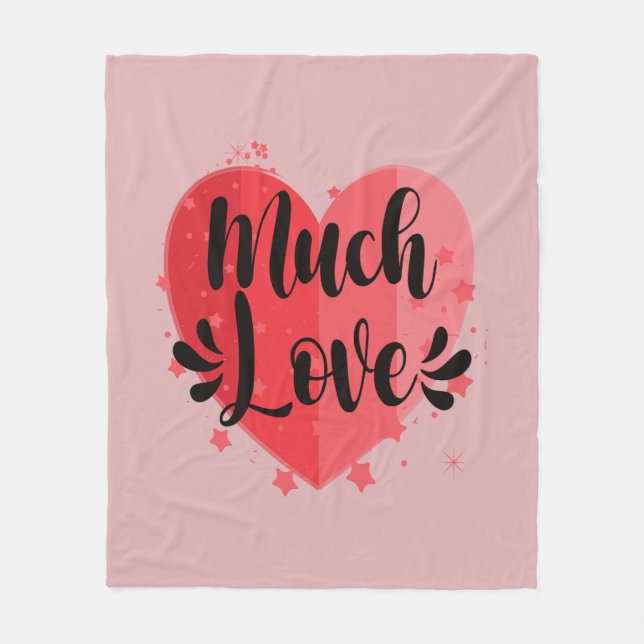 Cobertor De Velo Muito Amor, Grande Coração (Frente)