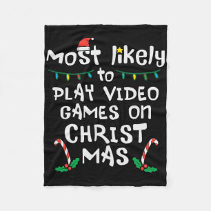 Cobertor De Velo Muito Provável Jogar Jogo de Vídeo Natal Xmas Famí