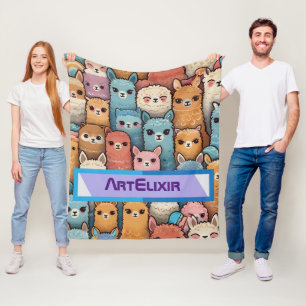 Cobertor De Velo Muitos Alpaca Llama