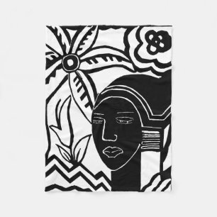 Cobertor De Velo mulher africana, abstrato, arte negra