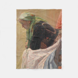 Cobertor De Velo Mulher em Profundo Pensamento (por Oleksa Novakivs