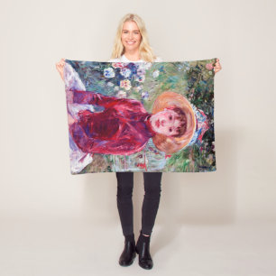 Cobertor De Velo Mulher em Vermelho, Berthe Morisot