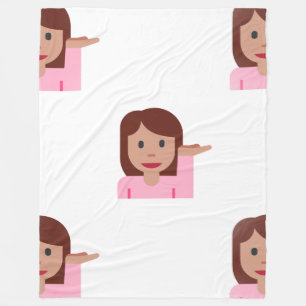 Cobertor De Velo mulher emoji blanket