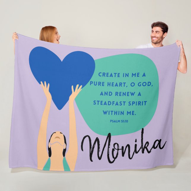 Cobertor De Velo Mulher Escritura Cardíaca Cristã Frota Personaliza (In Situ)