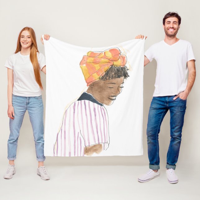 Cobertor De Velo Mulher Forte e Bonita Sorrindo (In Situ)