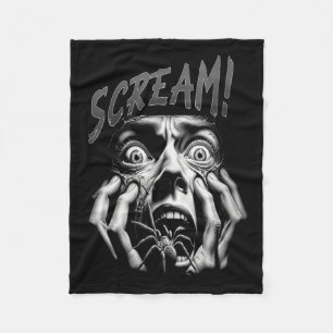 Cobertor De Velo Mulher Gritar Horror Face Sder Terror Arach