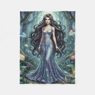 Cobertor De Velo Mulher majestosa com vestido prateado