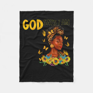 Cobertor De Velo Mulher Negra Deus Diz Que Eu Sou Versículo Da Bíbl