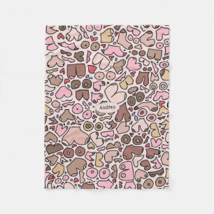 Cobertor De Velo mulher neutra com padrão mamário