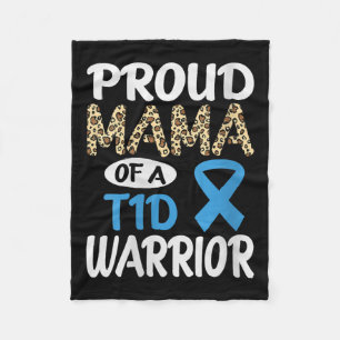 Cobertor De Velo Mulher Orgulhosa Mãe De Um Guerreiro T1d V