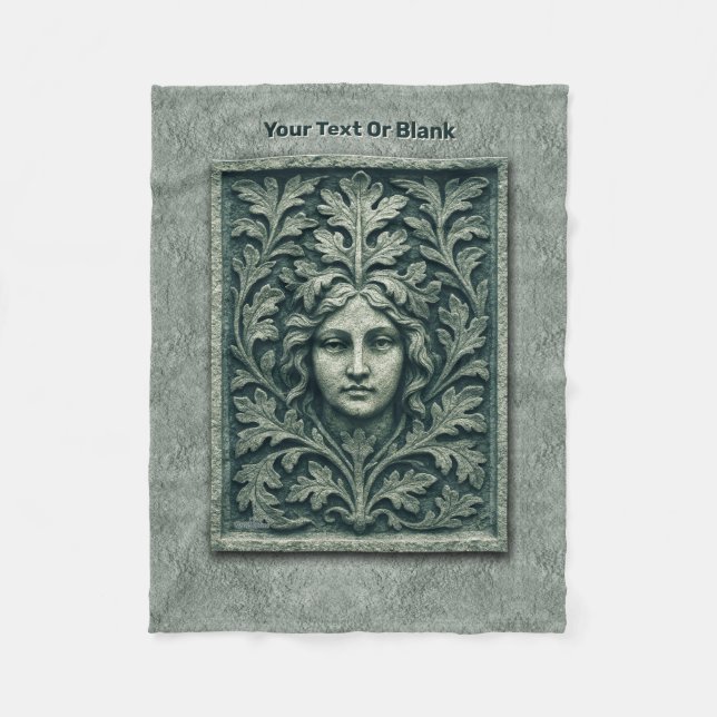 Cobertor De Velo Mulher Verde - Pedra (Frente)