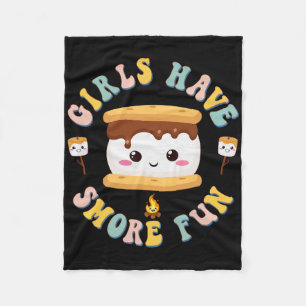 Cobertor De Velo Mulheres Acampando Kawaii Smores Meninas Têm Mais