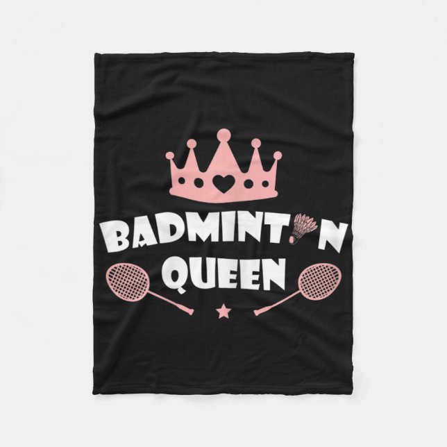 Cobertor De Velo Mulheres Badminton Queen Shuttle Badminton Lover (Frente)