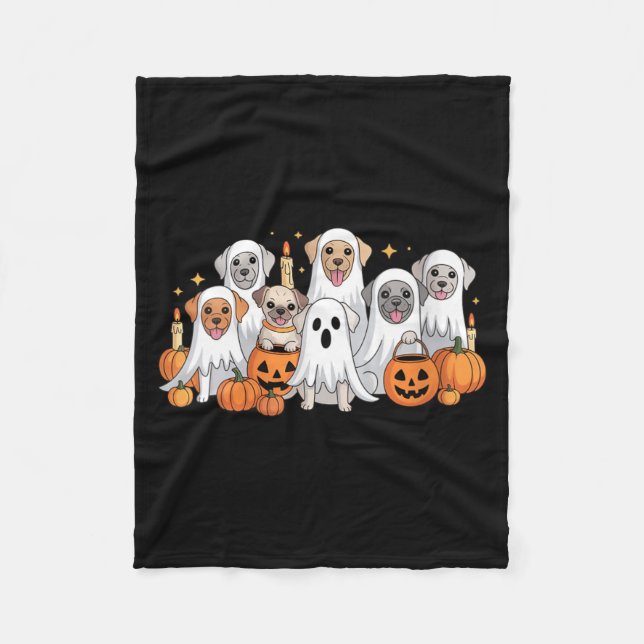 Cobertor De Velo Mulheres Cachorro Fofo Vestido Como Fantasma Cacho (Frente)