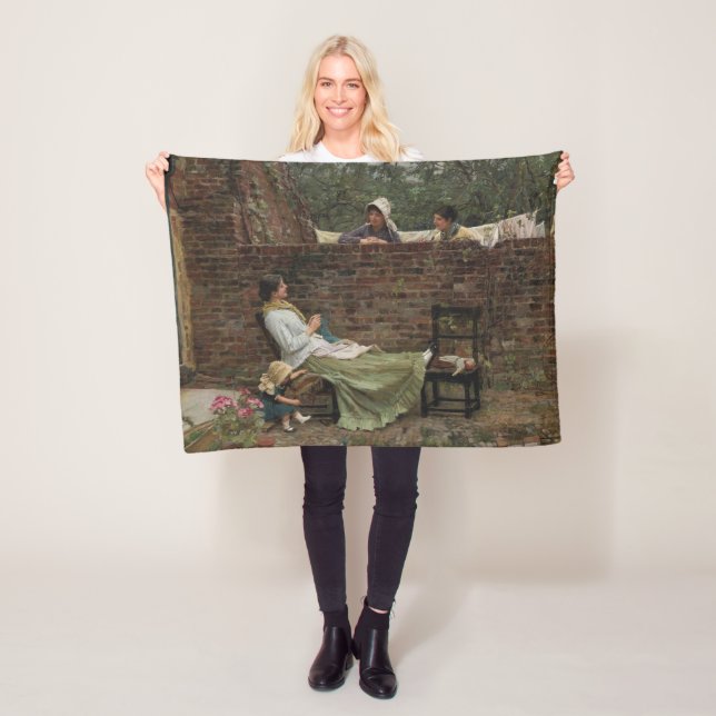 Cobertor De Velo Mulheres conversando sobre o Muro do Jardim (Gossi (In Situ)