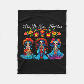 Cobertor De Velo Mulheres de Crânio de Açúcar Dia De Los Muertos Ca