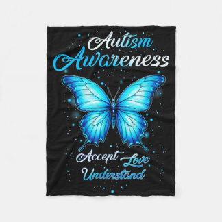 Cobertor De Velo Mulheres Em Abril Nós Usamos Borboleta Azul Autism