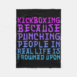 Cobertor De Velo Mulheres Engraçadas de Kickboxing Socando Pessoas