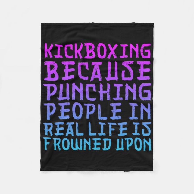 Cobertor De Velo Mulheres Engraçadas de Kickboxing Socando Pessoas  (Frente)