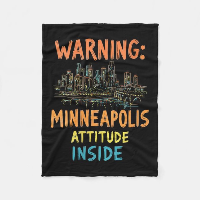 Cobertor De Velo Mulheres Engraçadas Minneapolis Minnesota Night Sk (Frente)