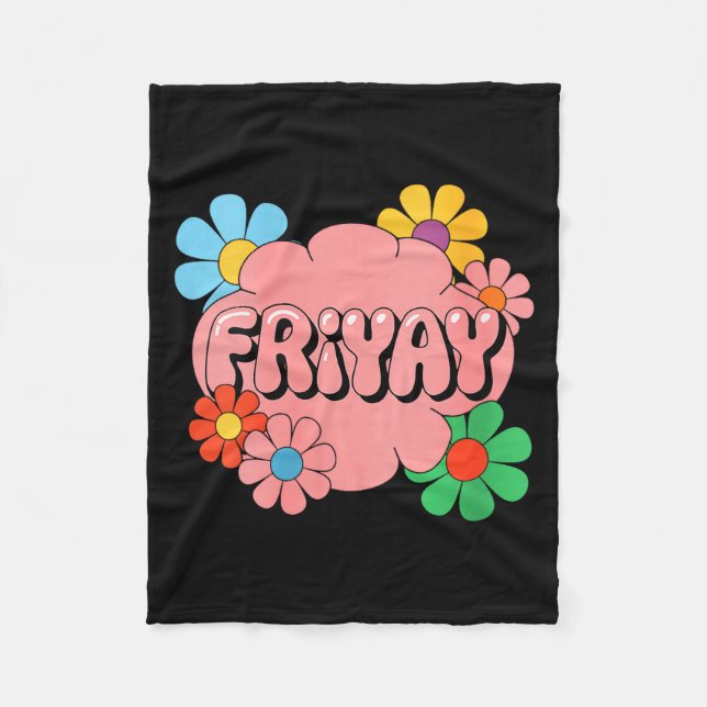 Cobertor De Velo Mulheres Feliz Sexta-feira Fri-yay Professora Esco (Frente)