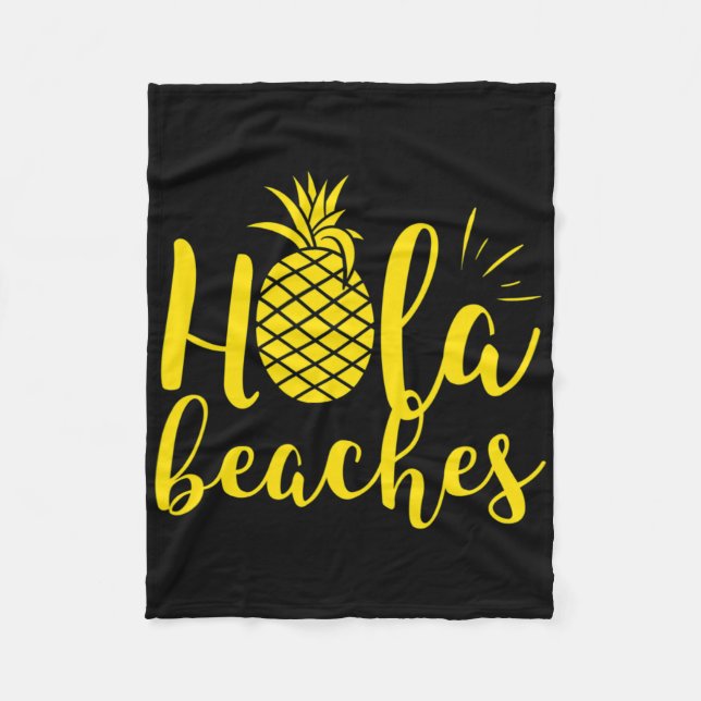 Cobertor De Velo Mulheres Hola Beaches Pineapple Vacina Havaiana (Frente)