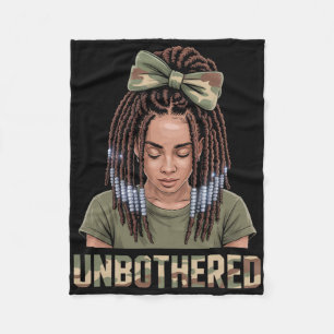 Cobertor De Velo Mulheres negras imperturbáveis melanina camuflagem