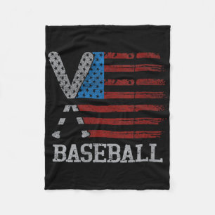 Cobertor De Velo Mulheres Nos Eua Bandeira Baseball Bats Cruzados B