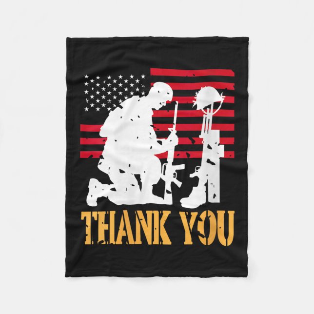 Cobertor De Velo Mulheres Patriótico Soldado Kneeling Battlefield C (Frente)