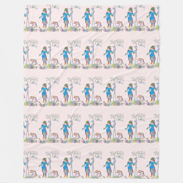 Cobertor De Velo mulheres pensando espaço (Frente)