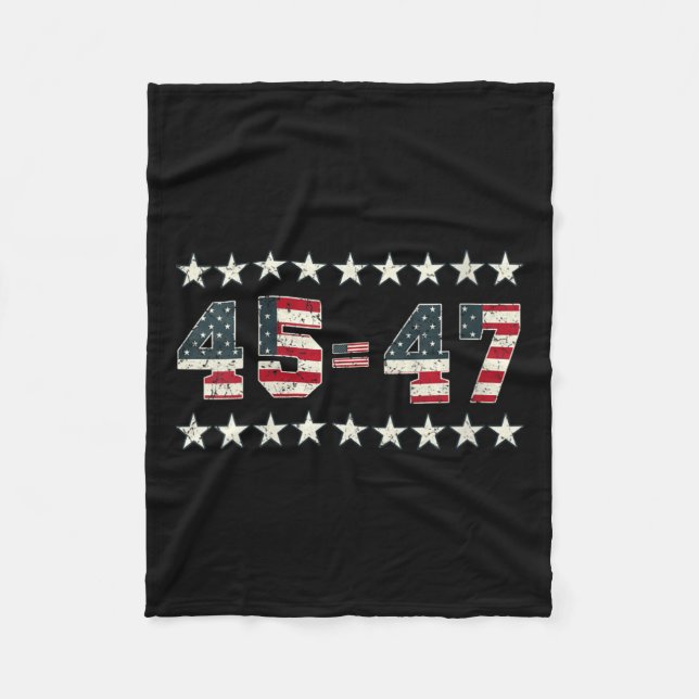 Cobertor De Velo Mulheres Pro Trump 2024 45th Potus 45=47 President (Frente)